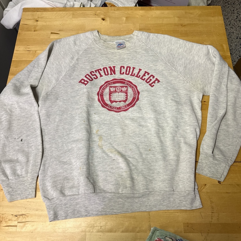 Vintage Boston College Gray crewneck